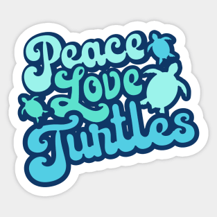 Peace Love Turtles Sticker